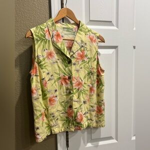 Yellow Green Sleeveless Vest Tank Top